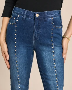 Slim Fit Jeans mit Nieten