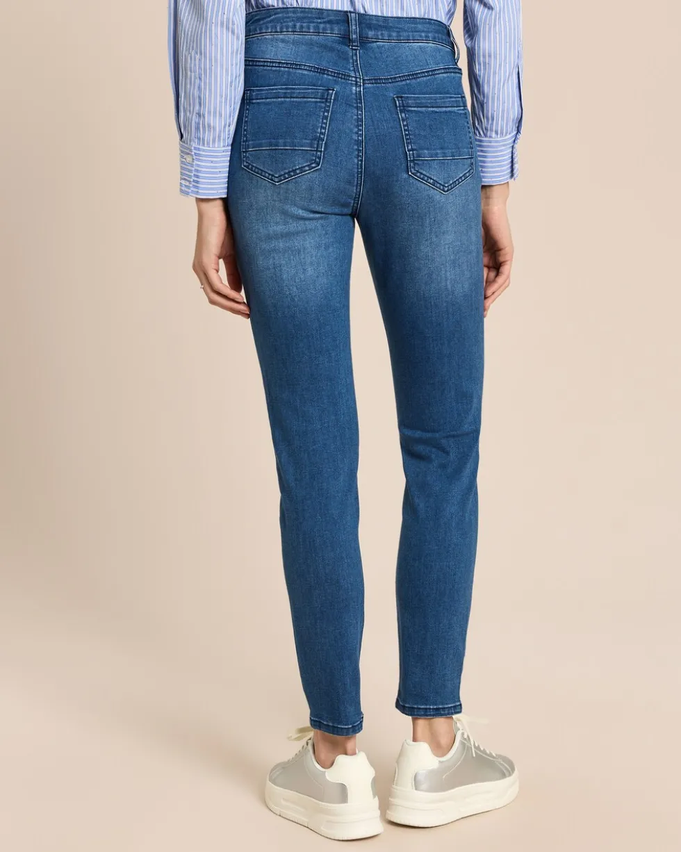 Slim Fit Jeans mit Stickerei