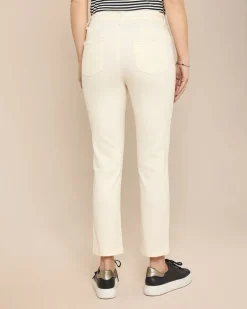 Slim Fit Jeans verkürzt mit Zierstichen