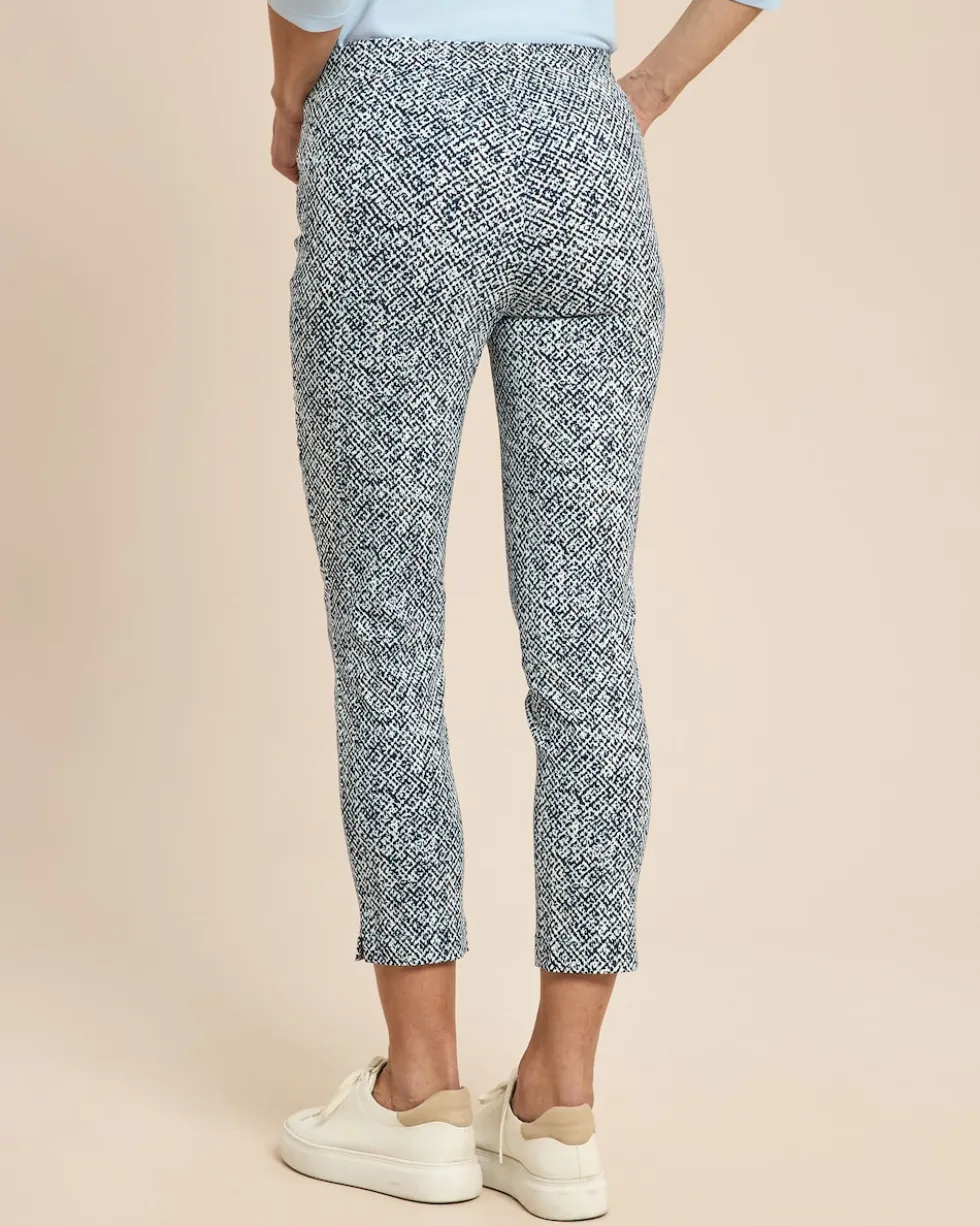 Slim Fit Schlupfhose bedruckt, 7/8
