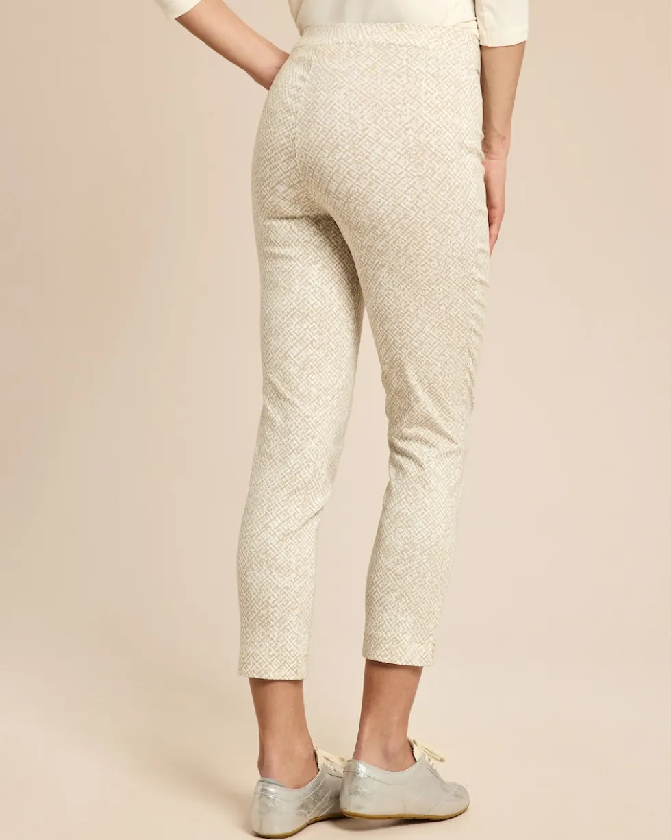 Slim Fit Schlupfhose bedruckt, 7/8