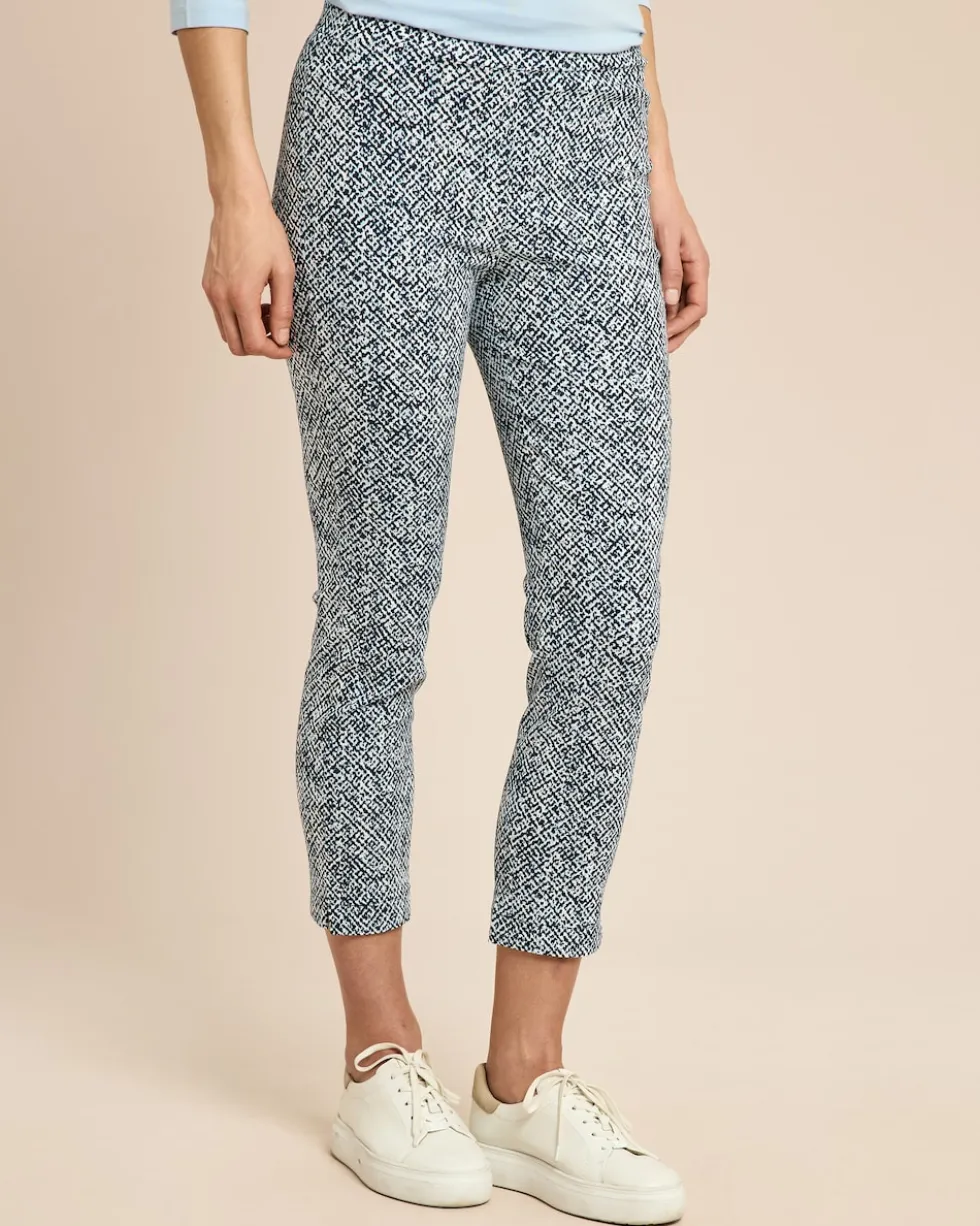 Slim Fit Schlupfhose bedruckt, 7/8