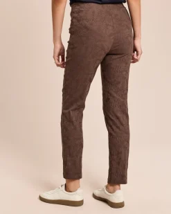 Slim Fit Schlupfhose Blumen-Jacquard