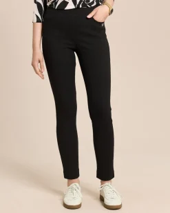 Slim Fit Schlupfhose Helga mit Jacquard-Struktur