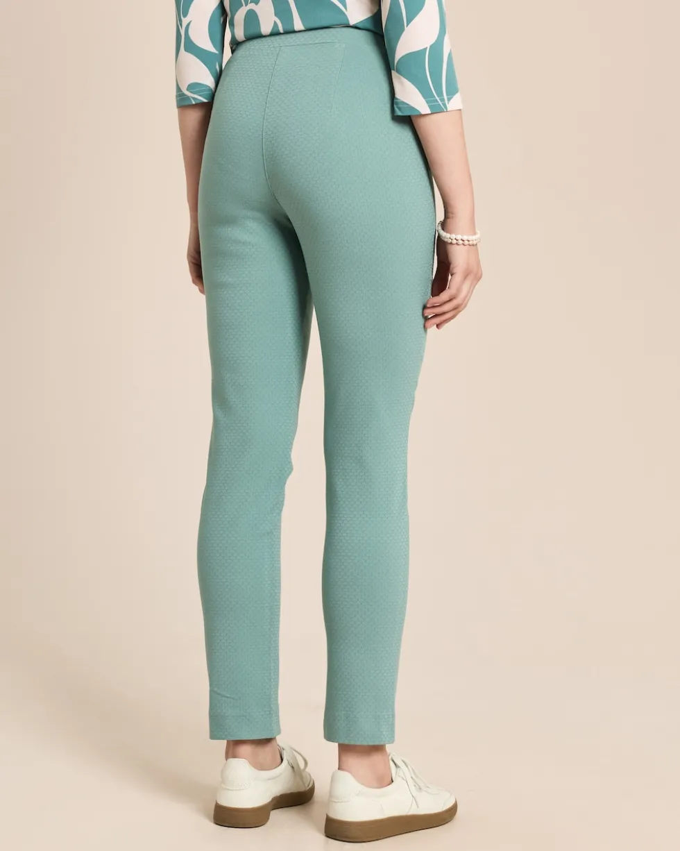 Slim Fit Schlupfhose Helga mit Jacquard-Struktur