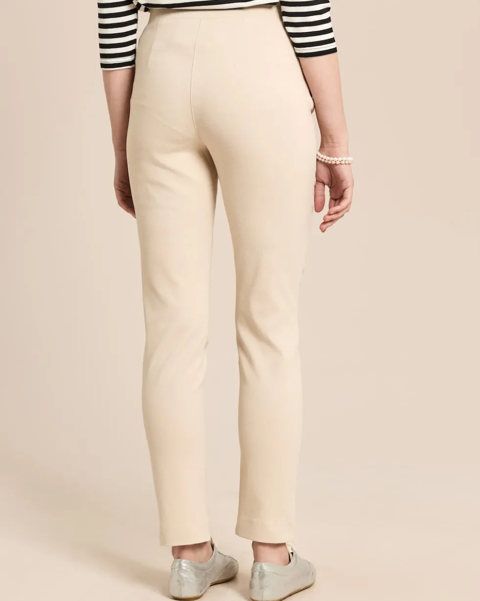Slim Fit Schlupfhose Helga mit Jacquard-Struktur