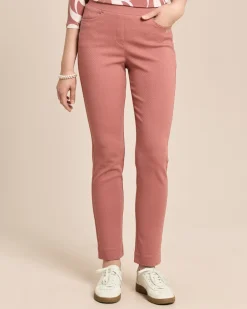 Slim Fit Schlupfhose Helga mit Jacquard-Struktur