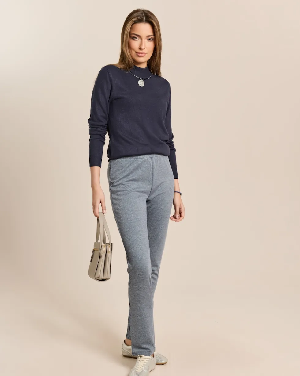 Slim Fit Schlupfhose Jacquard Jersey