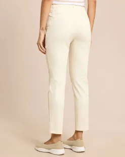 Slim Fit Twill Stretch Hose verkürzt