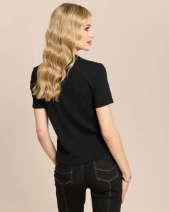 Slim Shirt mit V-Ausschnitt