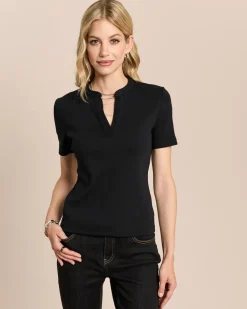 Slim Shirt mit V-Ausschnitt