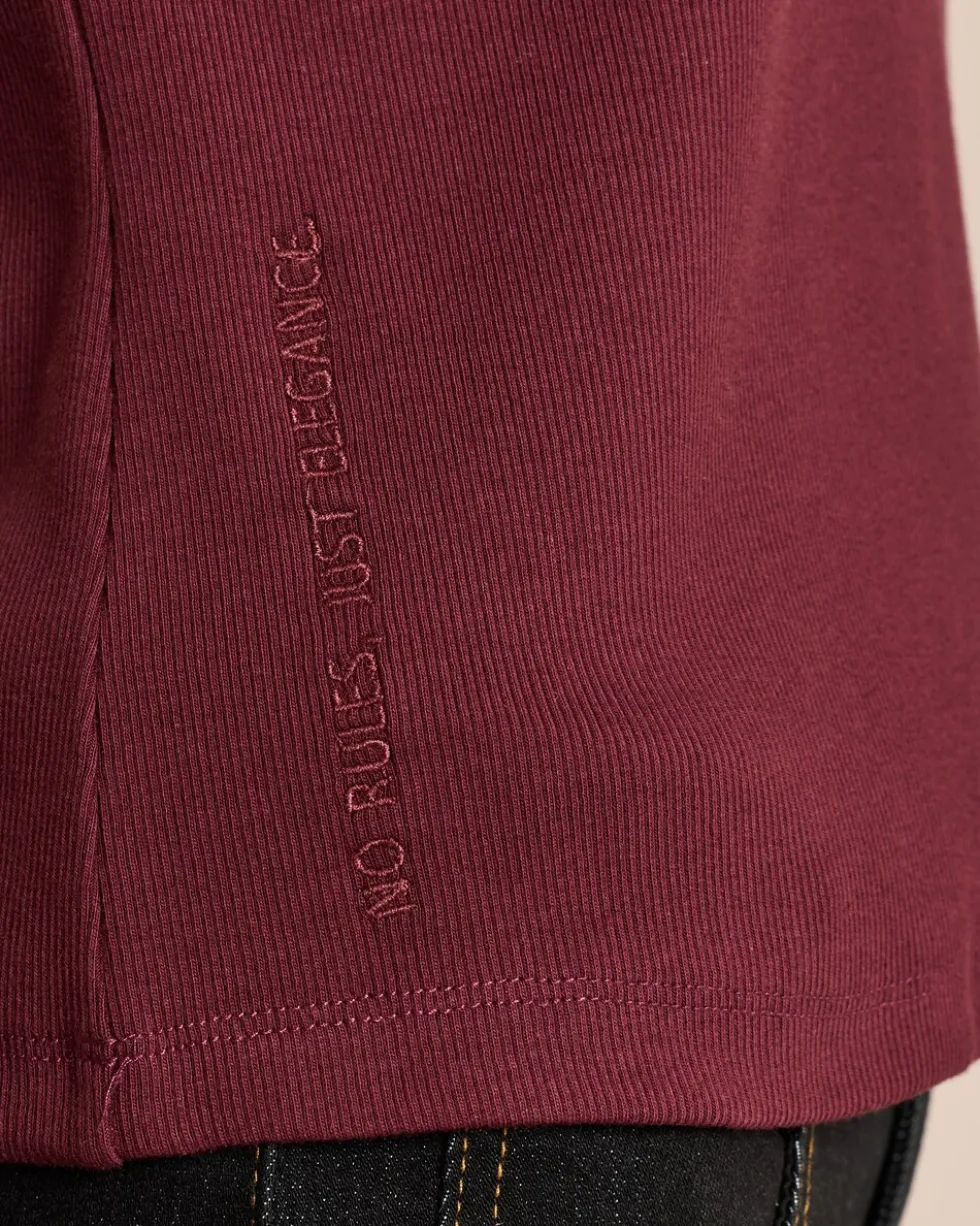 Slim Shirt mit V-Ausschnitt