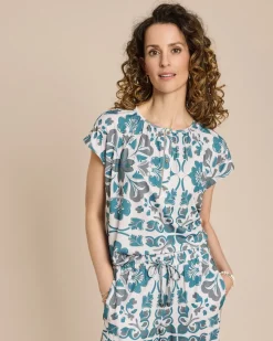 Slinky Knit Bluse bedruckt
