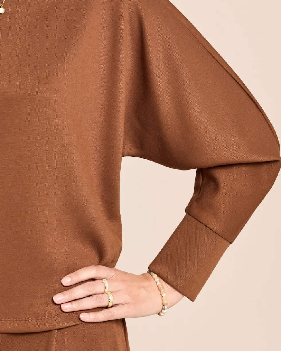 Soft Pique Shirt mit Fledermausarm