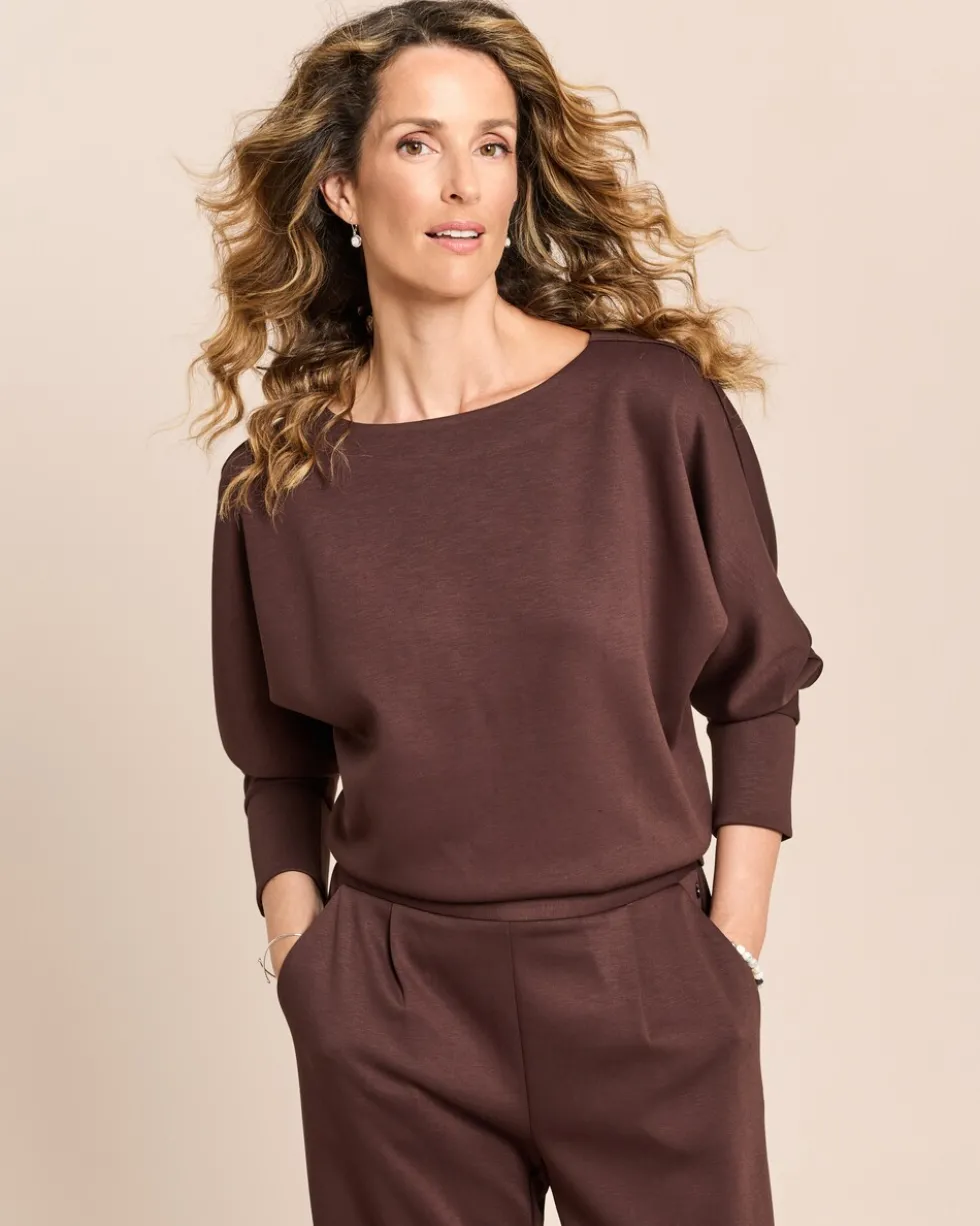 Soft Pique Shirt mit Fledermausarm