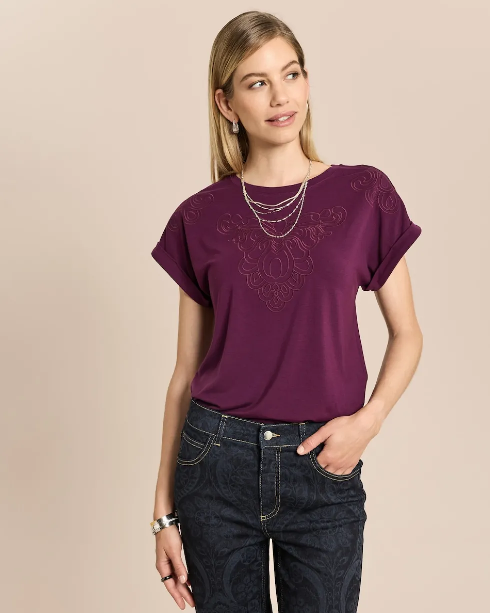 SoftShine Jersey Shirt mit Embroidery