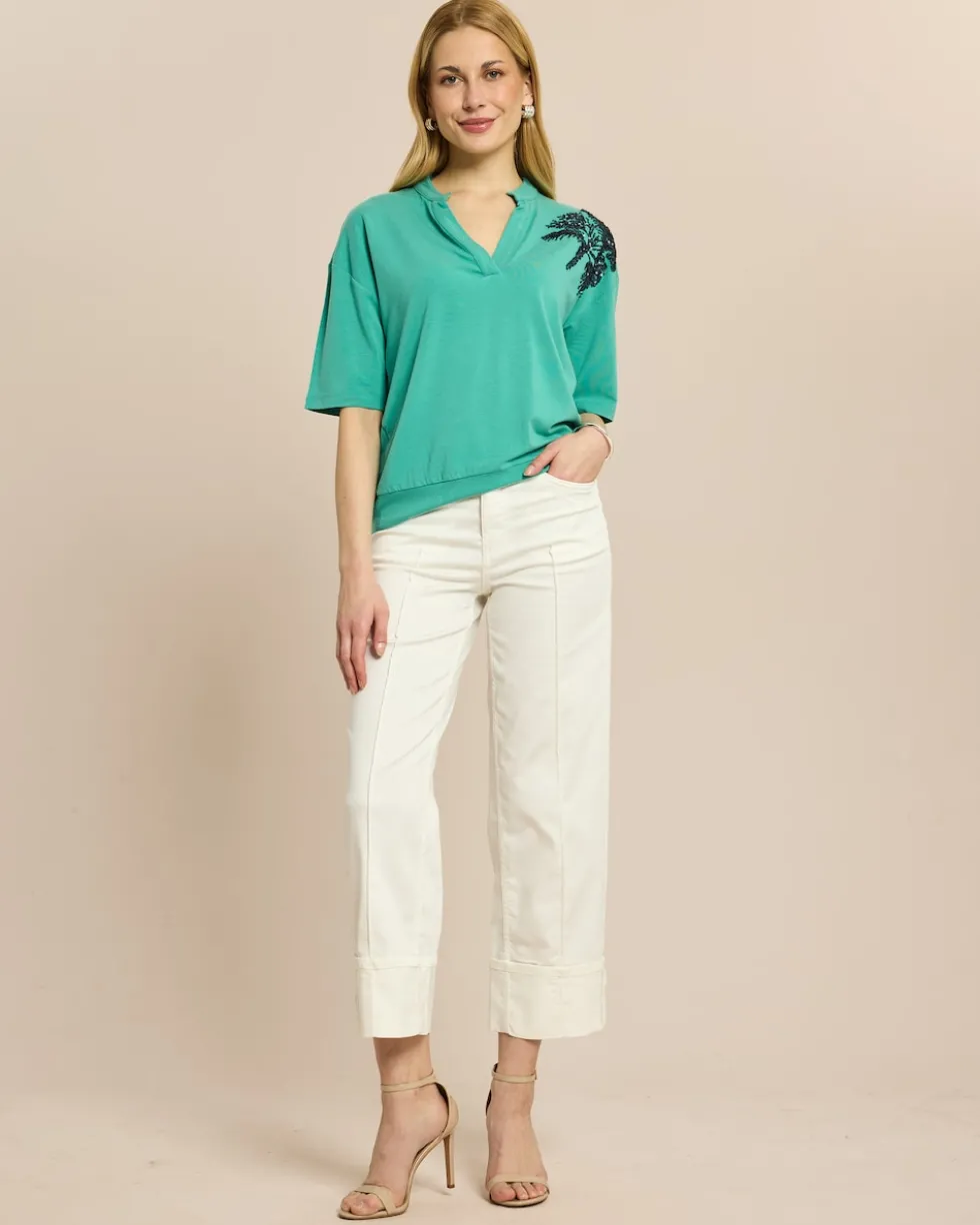 SoftShine Jersey Shirt mit Paillette