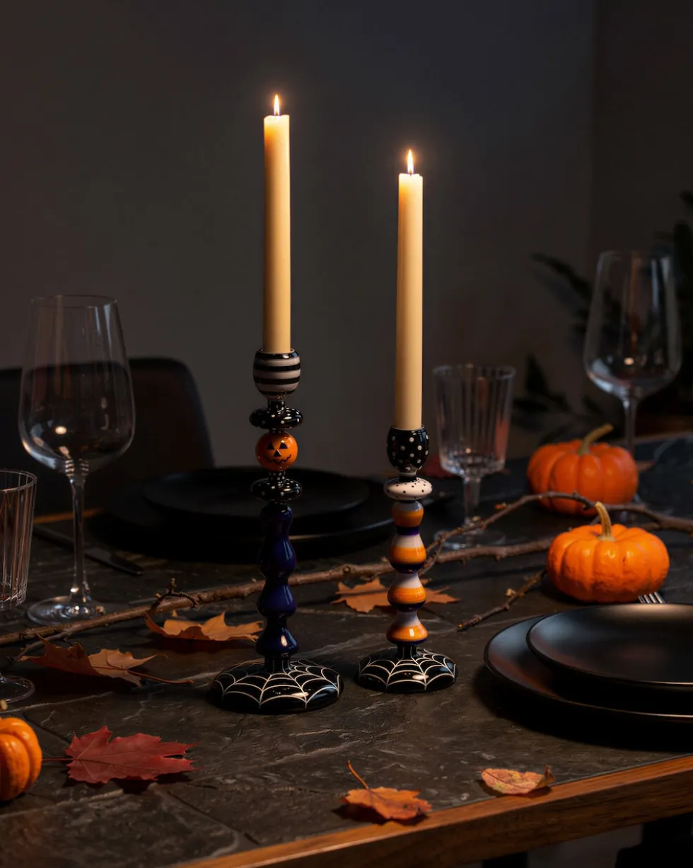 Stabkerzenhalter "Halloween", 2tlg.