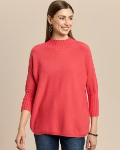 Stehkragenpullover mit Rippbund