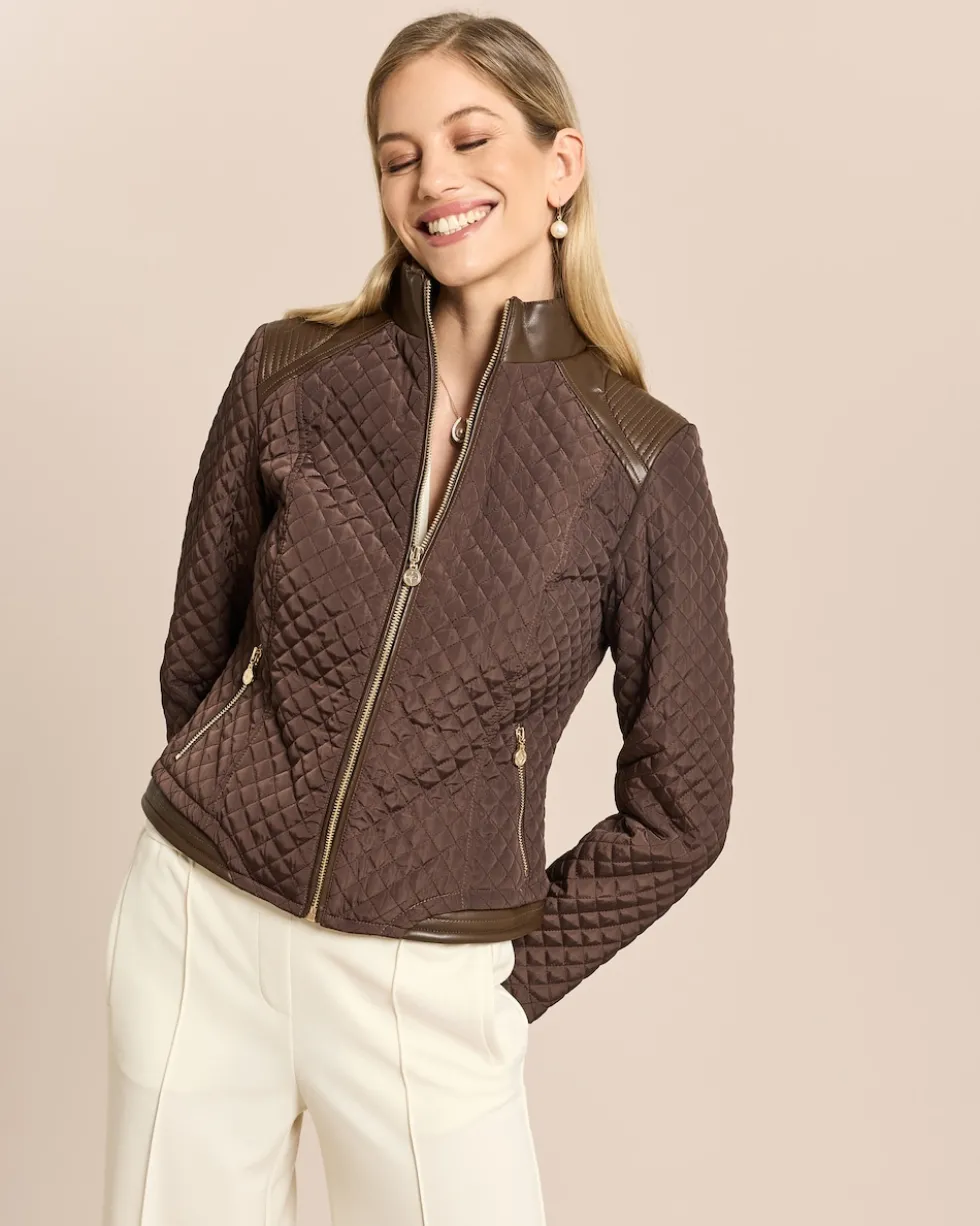 Steppjacke im Bikerstil