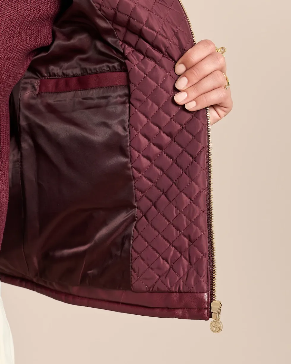Steppjacke im Bikerstil