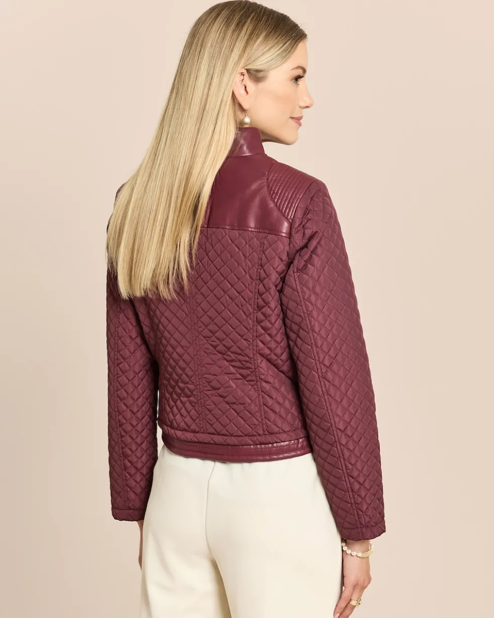 Steppjacke im Bikerstil