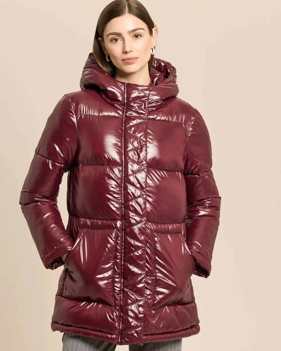 Steppjacke in Lackoptik