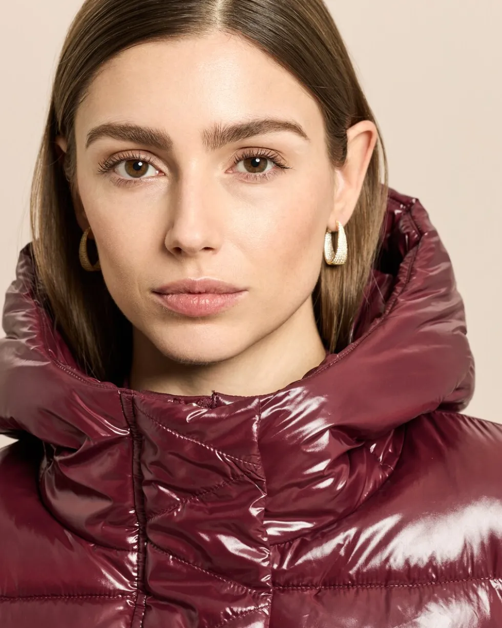 Steppjacke in Lackoptik