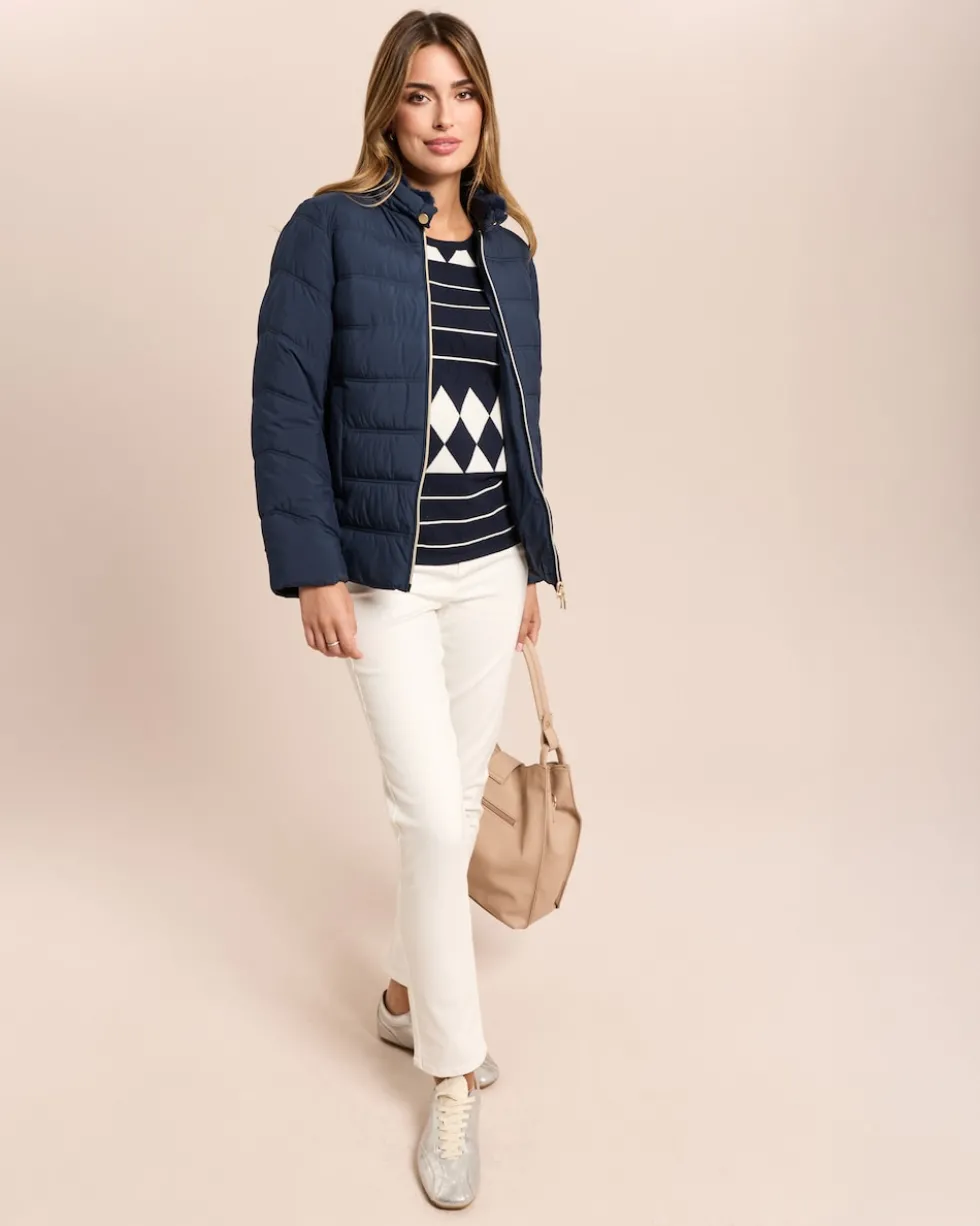 Steppjacke mit abnehmbarem Webpelz