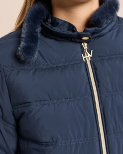 Steppjacke mit abnehmbarem Webpelz
