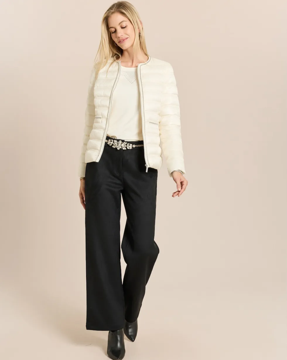 Steppjacke mit Dekoverzierung