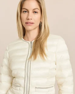 Steppjacke mit Dekoverzierung