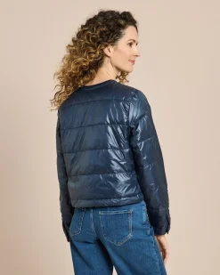 Steppjacke mit Druckknöpfen