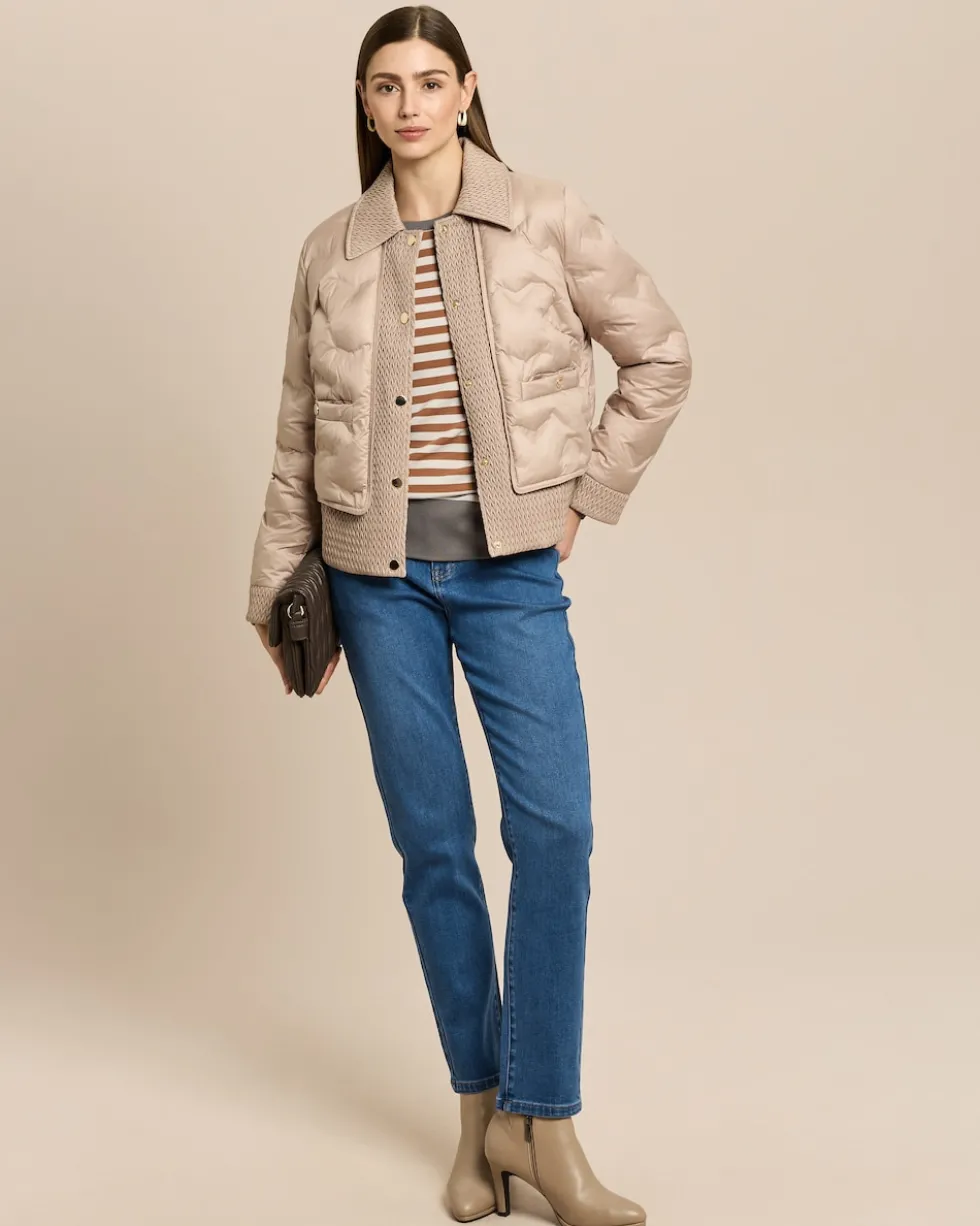 Steppjacke mit elastischem Stepp
