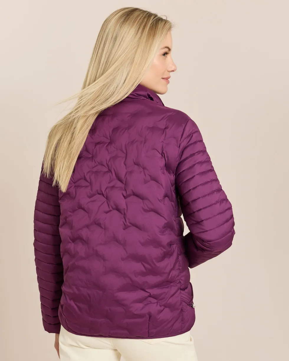 Steppjacke mit organischen Reliefs