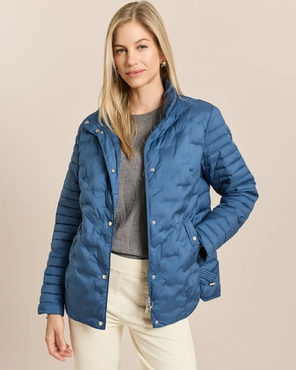 Steppjacke mit organischen Reliefs