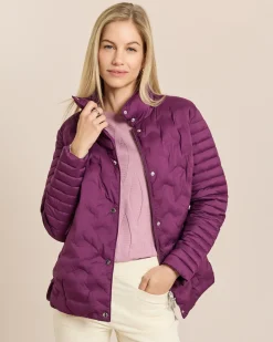 Steppjacke mit organischen Reliefs
