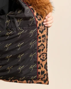 Steppjacke mit Webpelzkragen