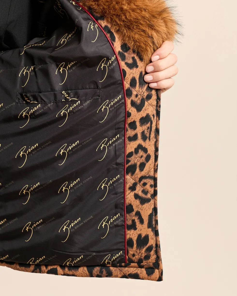 Steppjacke mit Webpelzkragen