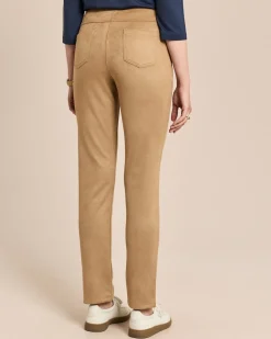 Straight Fit Schlupfhose aus Stretch Velours