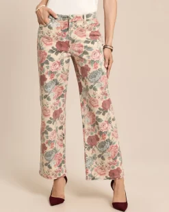 Straight Hose mit floralem Druck
