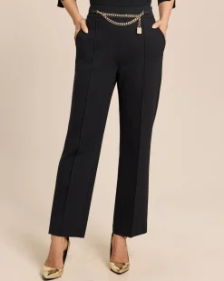 Straight-Hose mit Kettendekoration und Charm
