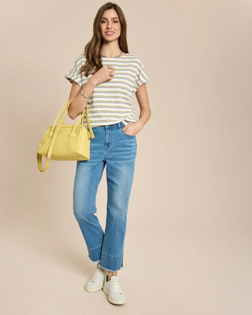 Straight Leg Cropped Jeans