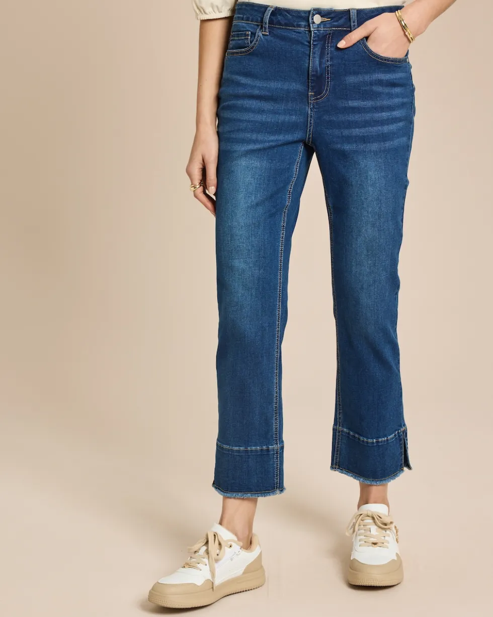 Straight Leg Cropped Jeans