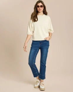Straight Leg Cropped Jeans