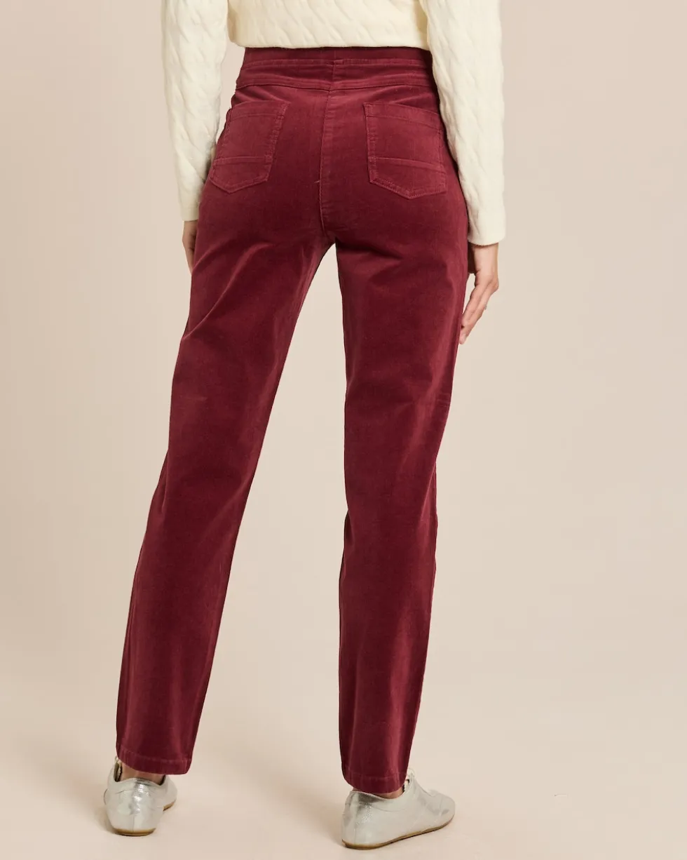 Straight Leg Hose aus Babycord