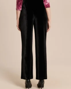 Straight Leg Hose aus Samt