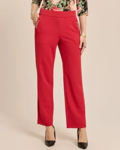 Straight Leg Hose mit Deko