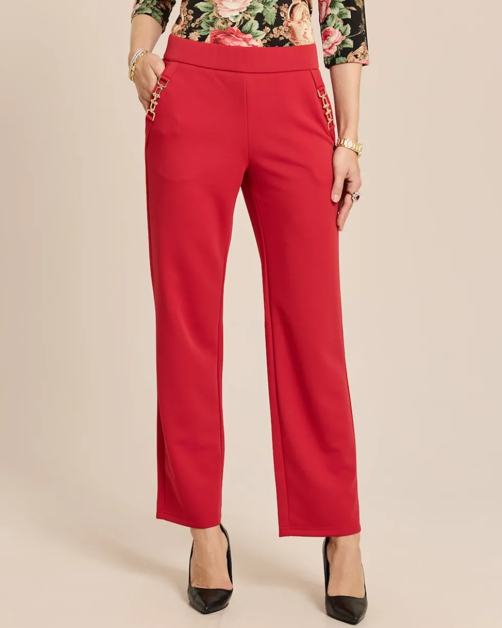 Straight Leg Hose mit Deko