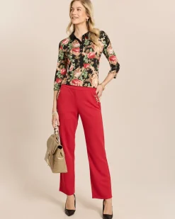 Straight Leg Hose mit Deko